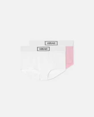 2-pack ribbade badbyxor i bomullsjersey för barn