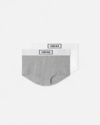 2-pack ribbade badbyxor i bomullsjersey för barn