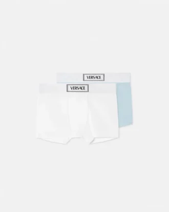 2-pack ribbade badbyxor i bomullsjersey för barn