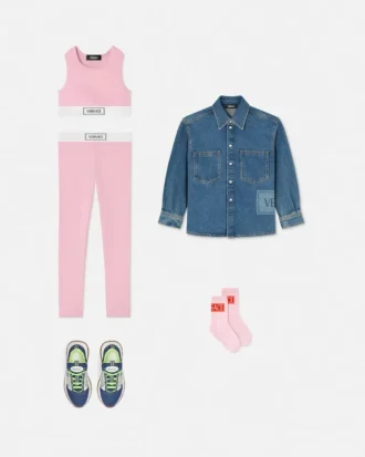 90-tals vintage-logotyp denimskjorta för barn