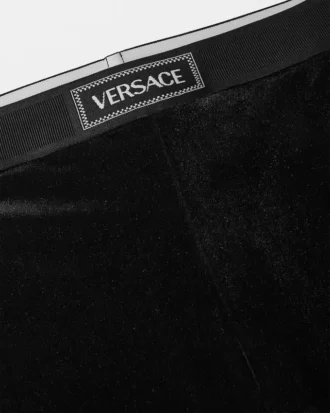 90-tals vintage-logotyp i sammet Leggings