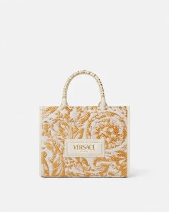 Athena liten raffia-väska