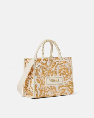 Athena liten raffia-väska