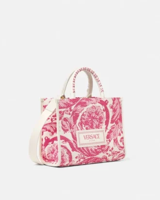 Athena liten raffia-väska