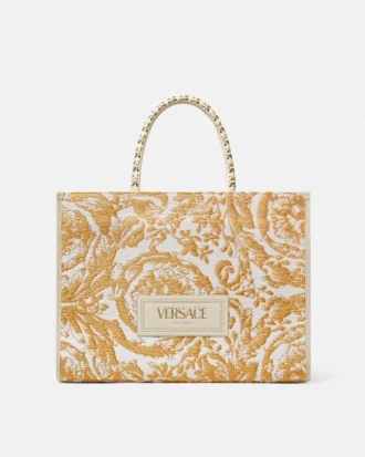 Athena stor raffia-toteväska