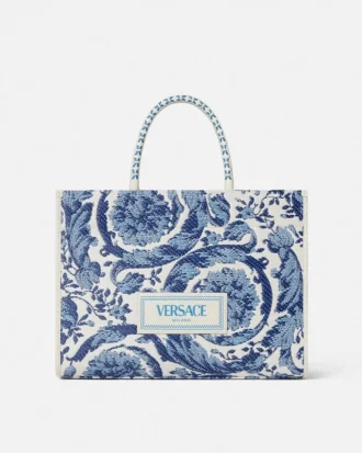 Athena stor raffia-toteväska