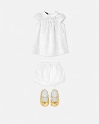 Baby Devoré bomullspoplin-klänningsset