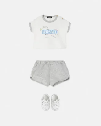 Baby-set i bomullsjersey med tryck