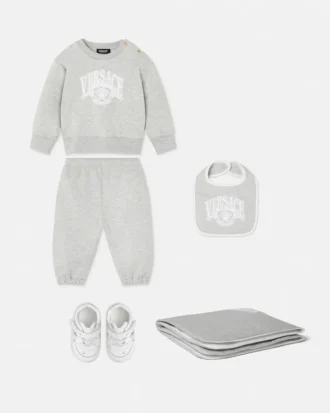 Baby-set i bomullsjersey med tryck