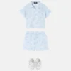 Baby-set i bomullspoplin med tryck Baby-set i bomullspoplin med tryck