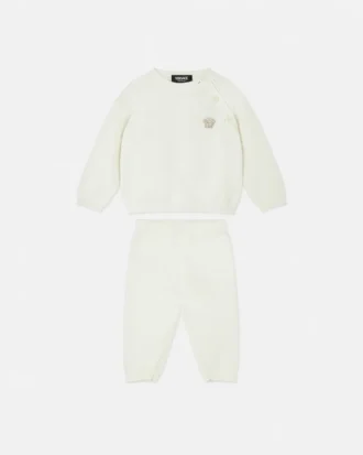 Baby-set i bomullstrikå