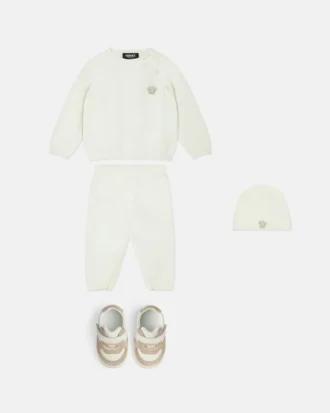 Baby-set i bomullstrikå