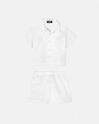 Baby-set i jacquardbomullspoplin