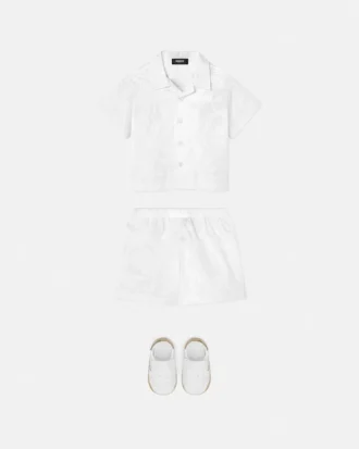 Baby-set i jacquardbomullspoplin