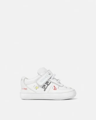 Baby Sneakers i tryckt läder