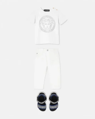 Baby-T-shirt i bomullsjersey med tryck