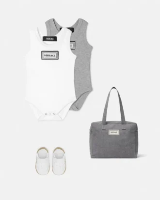 Babybodysuit i ribbad bomull, 2-pack