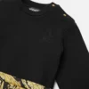 Babyklänning i tryckt bomullsjersey-twill
