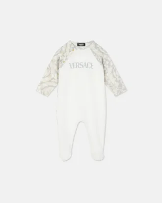 Babyoverall i tryckt bomullsjersey