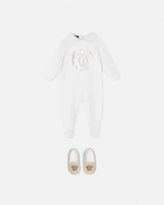 Babyoverall i tryckt bomullsjersey