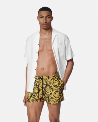 Badshorts med tryck