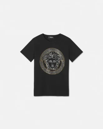 Barn-T-shirt i bomullsjersey med dekorationer