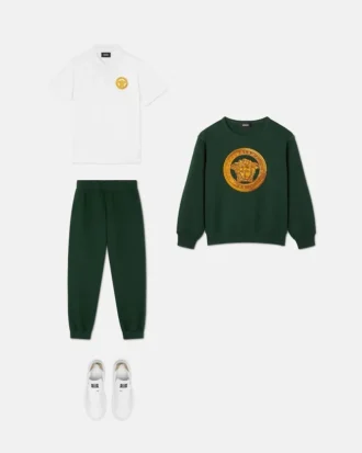 Broderad sweatshirt i bomullsjersey för barn