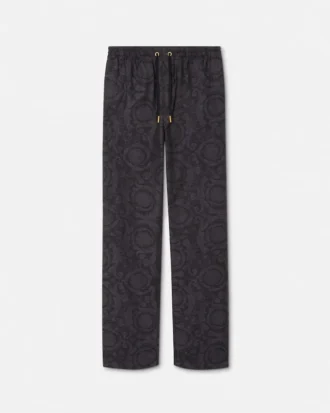 Barocco Chambray Jacquard-byxor