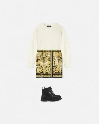 Barocco Foulard Kids Sweatshirt Dress