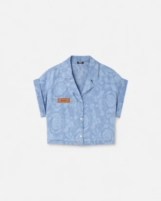 Barocco Jacquard Chambray Boxy Shirt