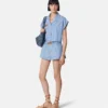 Barocco Jacquard Chambray Boxy Shirt Barocco Jacquard Chambray Boxy Shirt