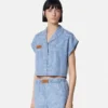Barocco Jacquard Chambray Boxy Shirt Barocco Jacquard Chambray Boxy Shirt
