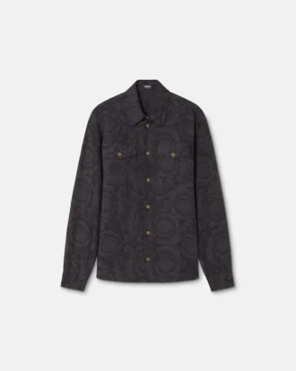 Barocco Jacquard Chambray Denimskjorta