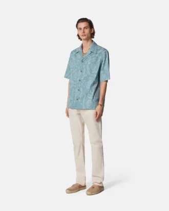 Barocco Jacquard Chambray Denimskjorta