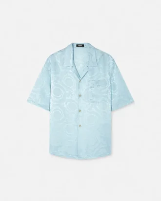 Barocco Jacquard-skjorta i silkesblandning