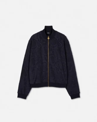 Barocco Jacquard Towel Zip Sweatshirt