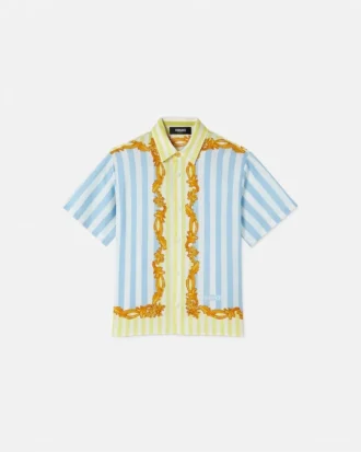 Barocco Pinstripe Silk Kids Shirt