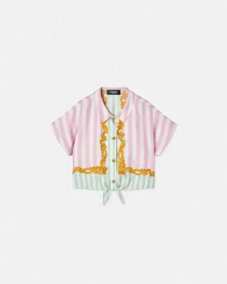 Barocco Pinstripe Silk Kids Shirt