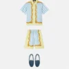 Barocco Pinstripe Silk Kids Shorts