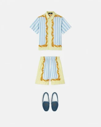 Barocco Pinstripe Silk Kids Shirt