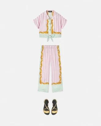 Barocco Pinstripe Silk Kids Shirt