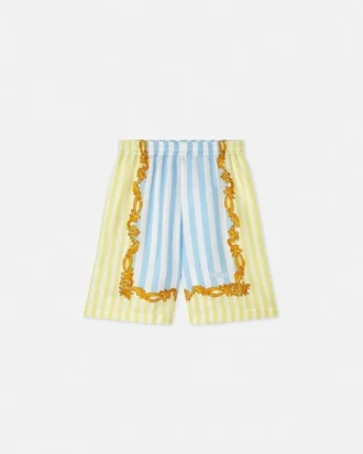 Barocco Pinstripe Silk Kids Shorts