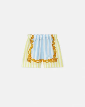 Barocco Pinstripe Silk Kids Shorts