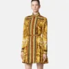 Barocco Silk Mini Shirt Dress Barocco Silk Mini Shirt Dress
