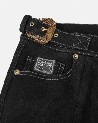 Baroque Buckle Flared Jeans