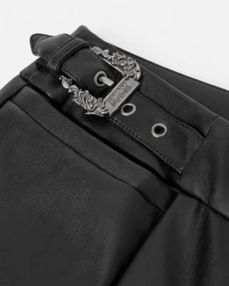 Baroque Buckle Wide-Leg Pants