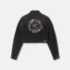 Blommig V-Emblem-jeansjacka Blommig V-Emblem-jeansjacka