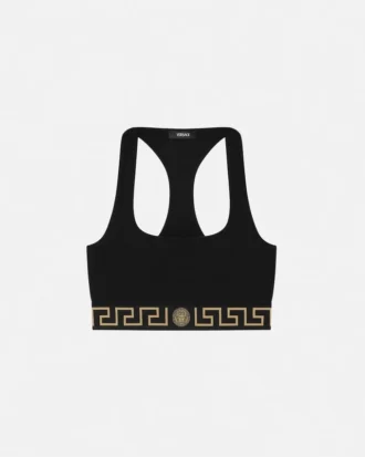 Bralette i bomullsjersey med rund halsringning