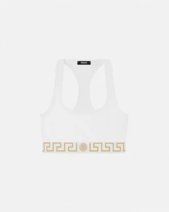 Bralette i bomullsjersey med rund halsringning