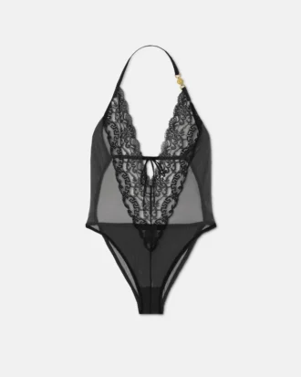 Broderad bodysuit med spetsar